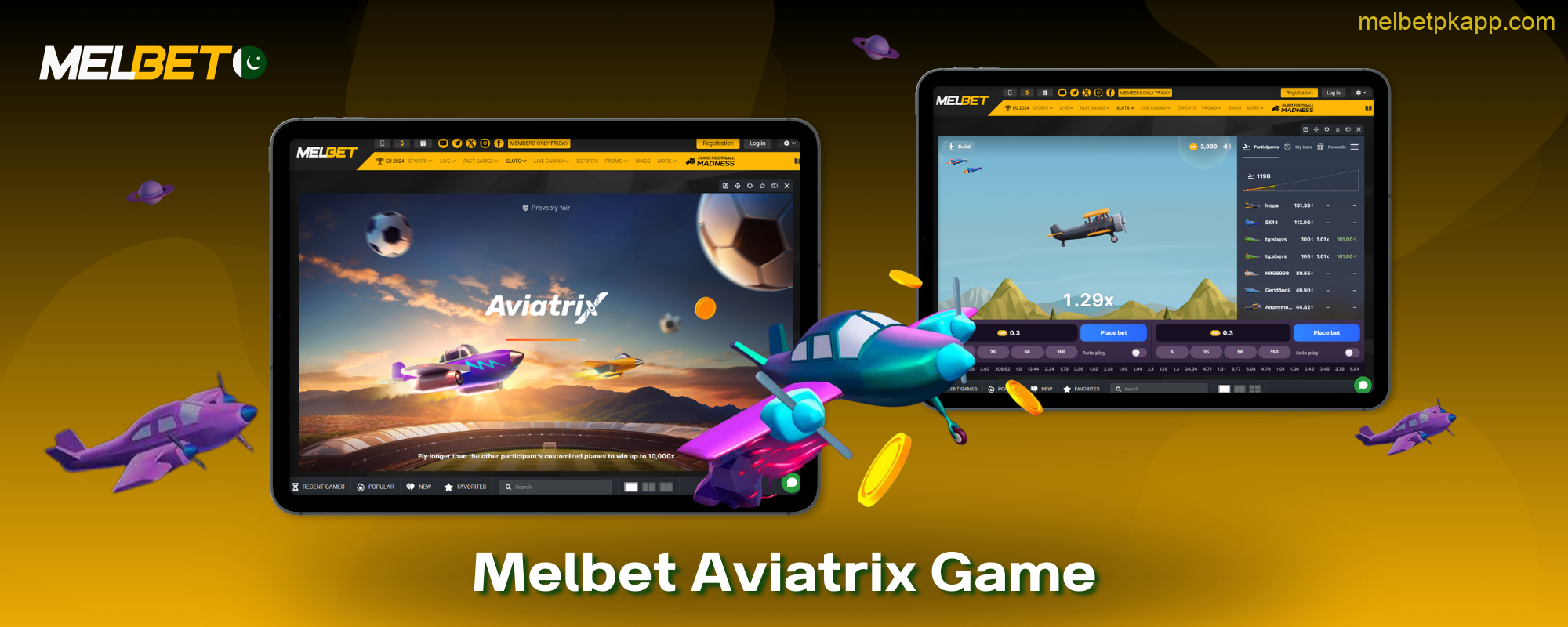 The Aviatrix crash game is well-liked by players from Pakistan due to its use of distinctive features like 3D graphics and special game rewards offered by Melbet