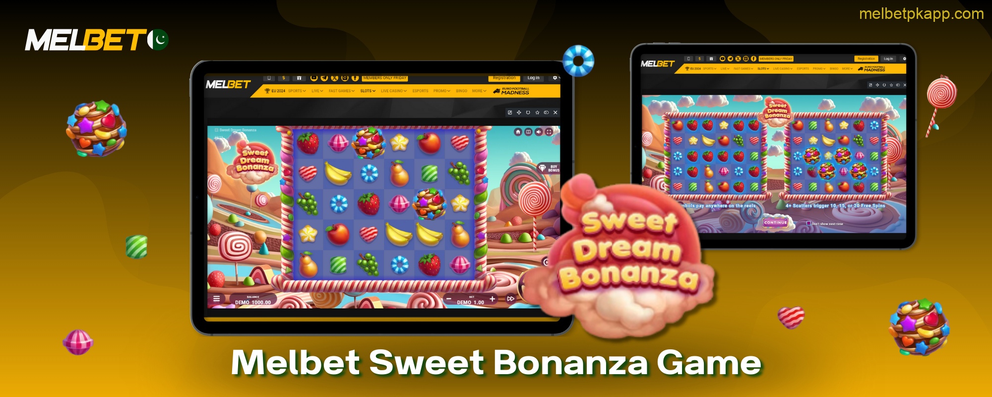 In Melbet Sweet Bonanza, players from Pakistan can enjoy vivid graphics, exciting gameplay and the opportunity to win big prizes thanks to exciting game features